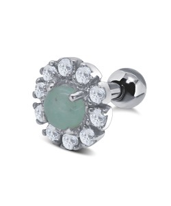 Green Aventurine CZ Ear Piercing TIP-2803